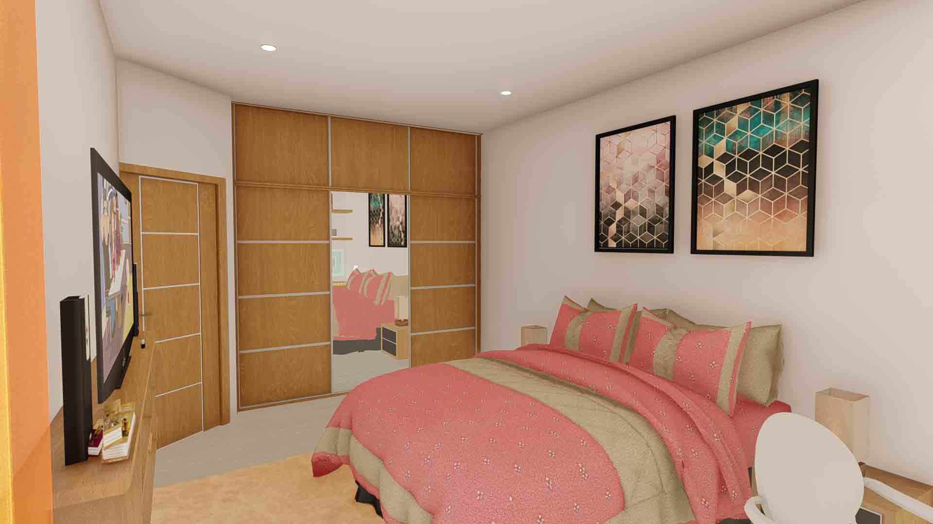 FACHADAS de CASA de DOS Pisos 10x13 con 3 Habitaciones - CASA ACTUAL DISEÑO