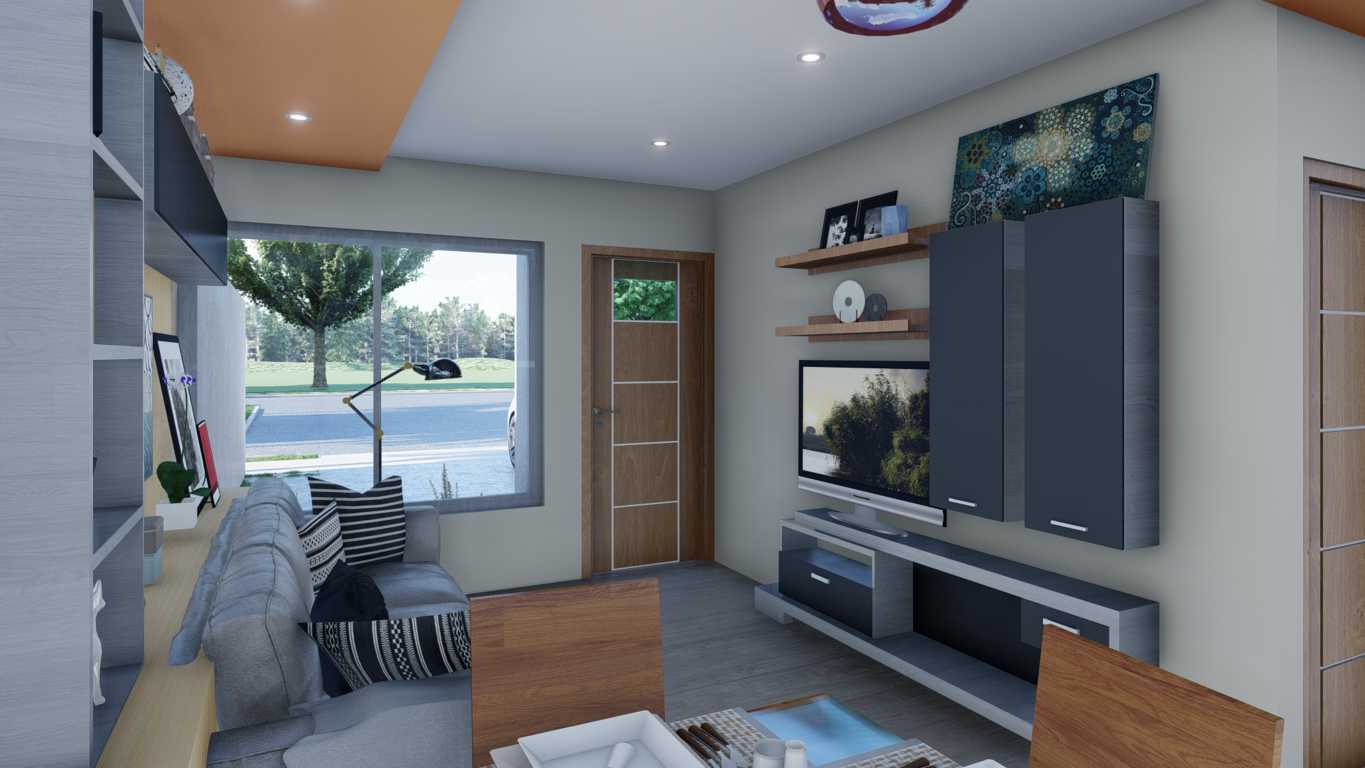 Plano de CASA de 8x8 metros de UN Piso Dos Recamaras d242 - CASA ACTUAL ...